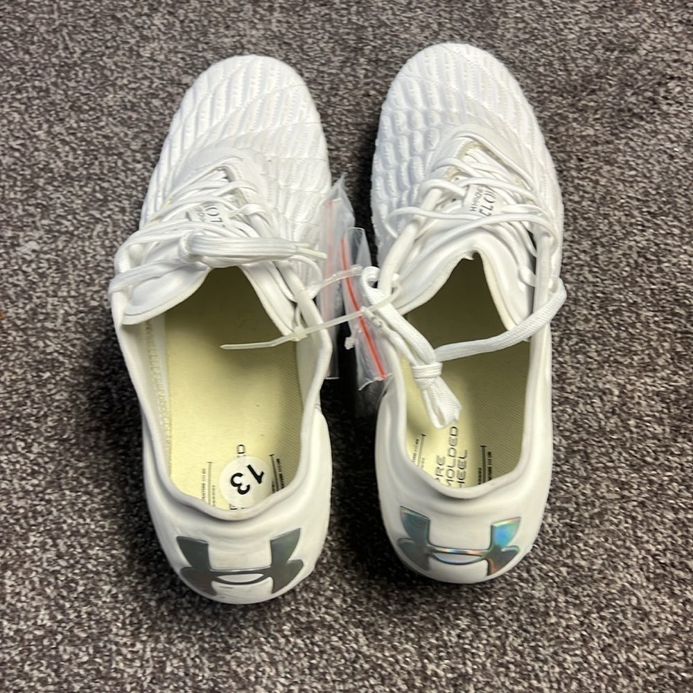 Under Armour Clone Magnetic Pro 2.0 FG White Soccer Cleats Men's 13 3025640-101 - Picture 3 of 4